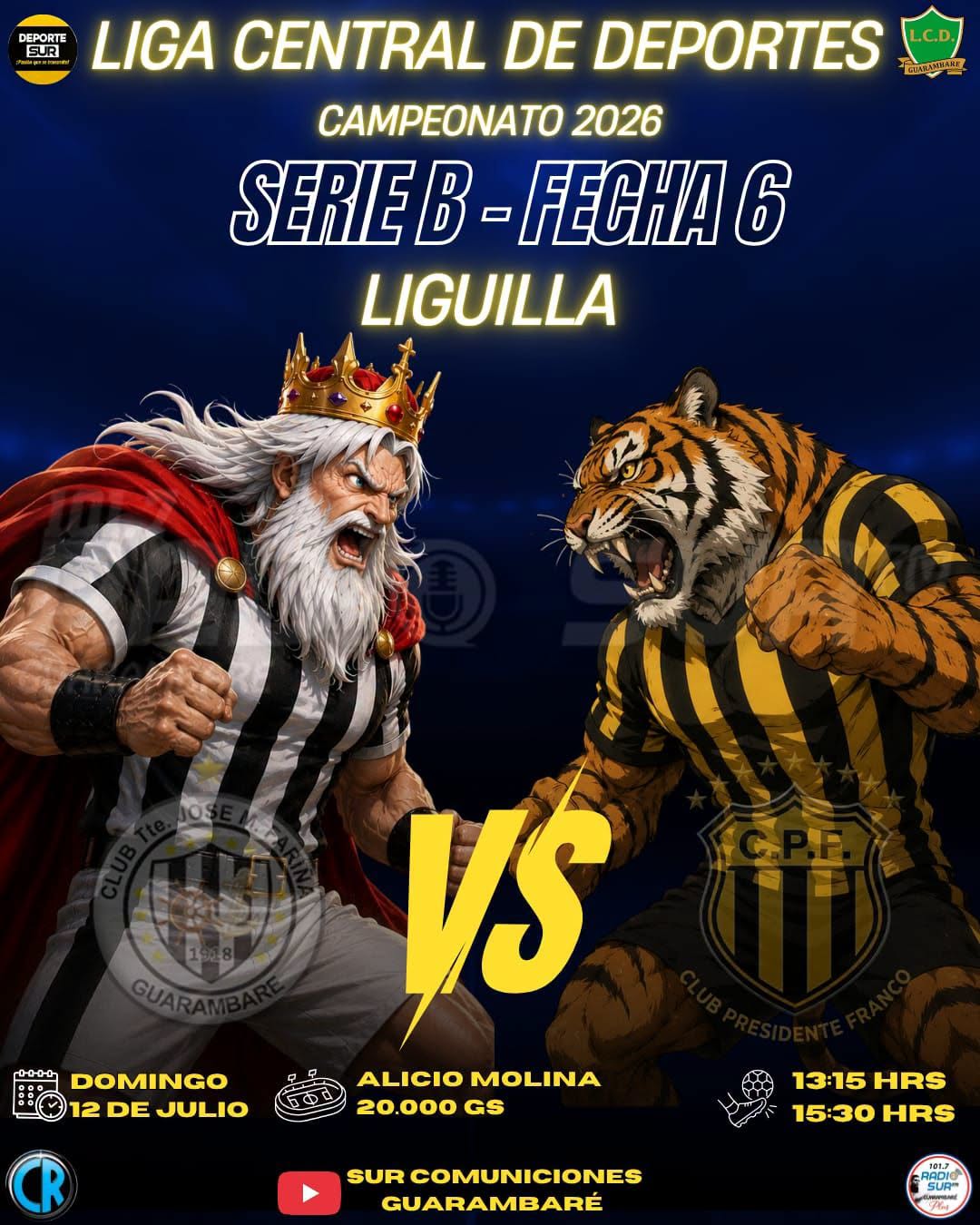 Club Tte. Fariña de Guarambaré 🆚 Club Presidente Franco de Ita